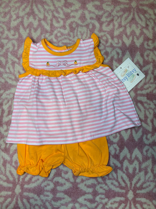 9M Itsy Bitsy Pumpkin Bloomer Set