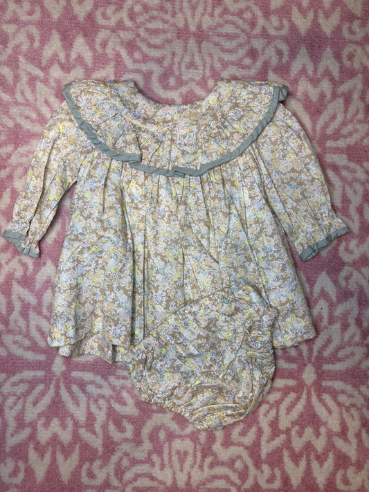 12M The Oaks Layla Tan Floral Bloomer Set