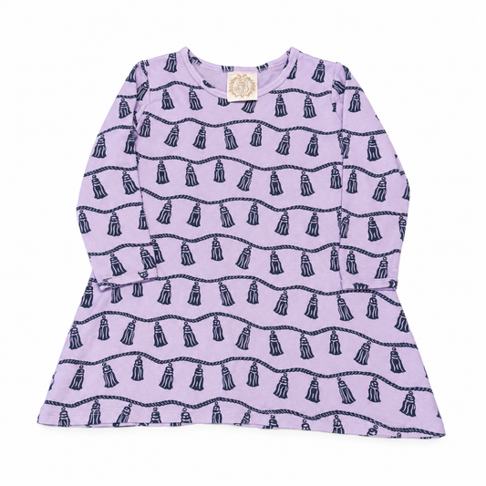 4T TBBC LS Polly Play Missy Todd Tassel in Lauderdale Lavender with Nantucket Navy