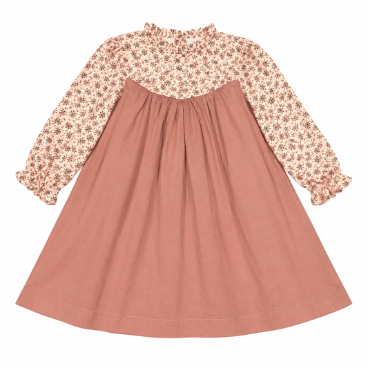 5 The Oaks Cord Fall Floral LS Dress