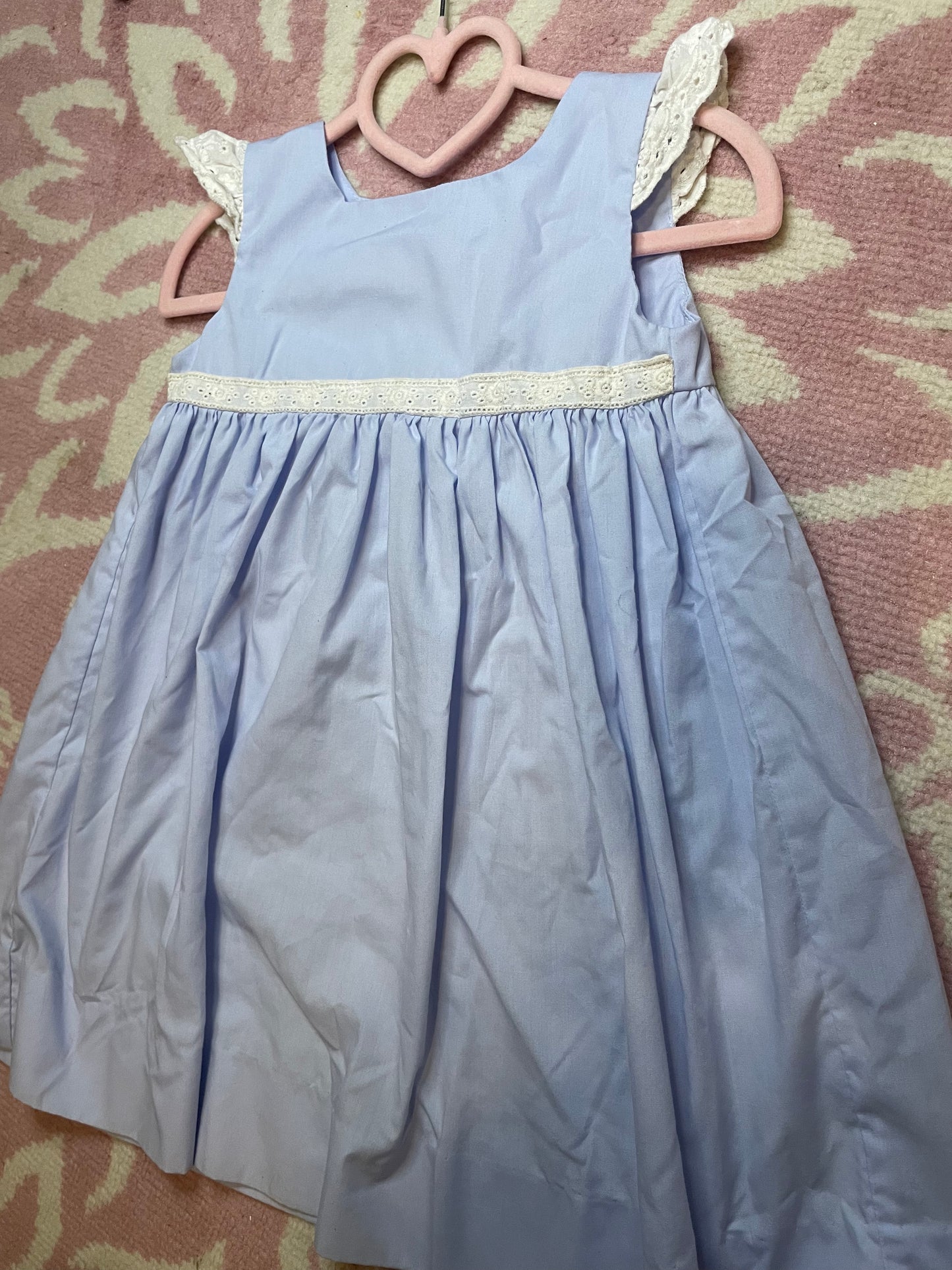 Sz 2T Lullaby Set Eyelet & Blue Dress