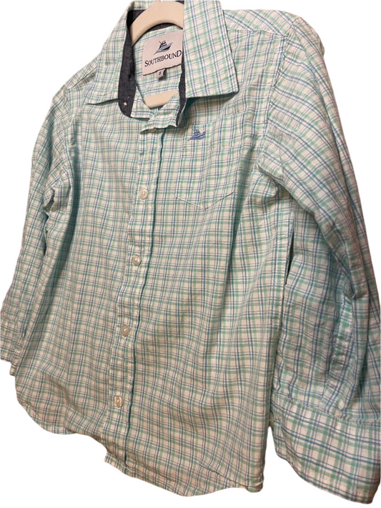 Sz 5 Southbound Blue/Green Button Down