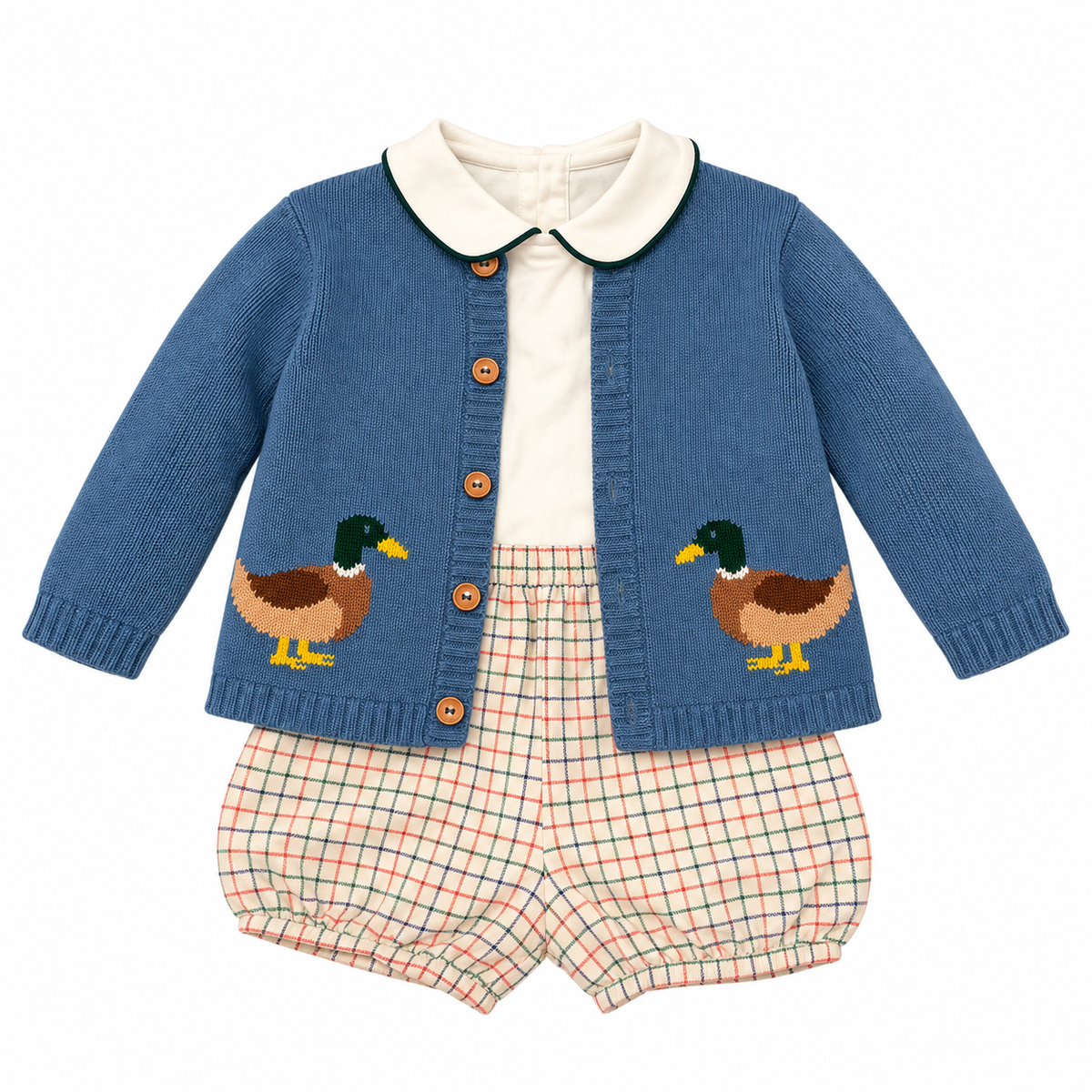 3T Little English Mallard Duck Sweater + Bloomer Set