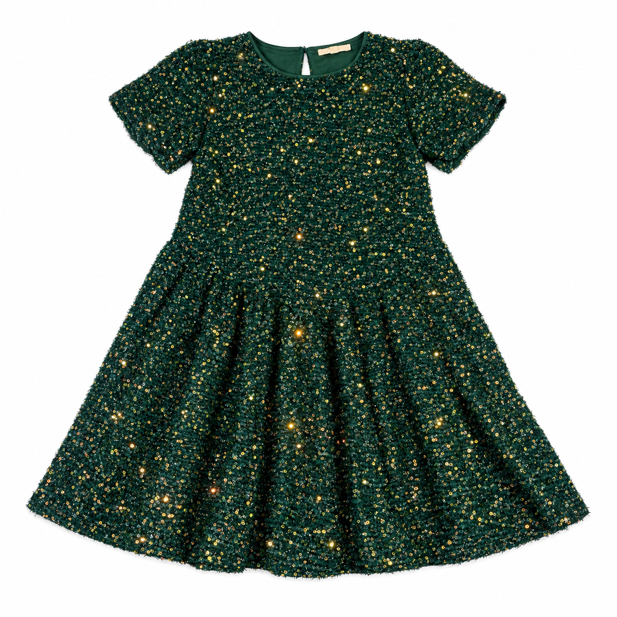 S(8/9) Hayden Girls Green Sequin Dress