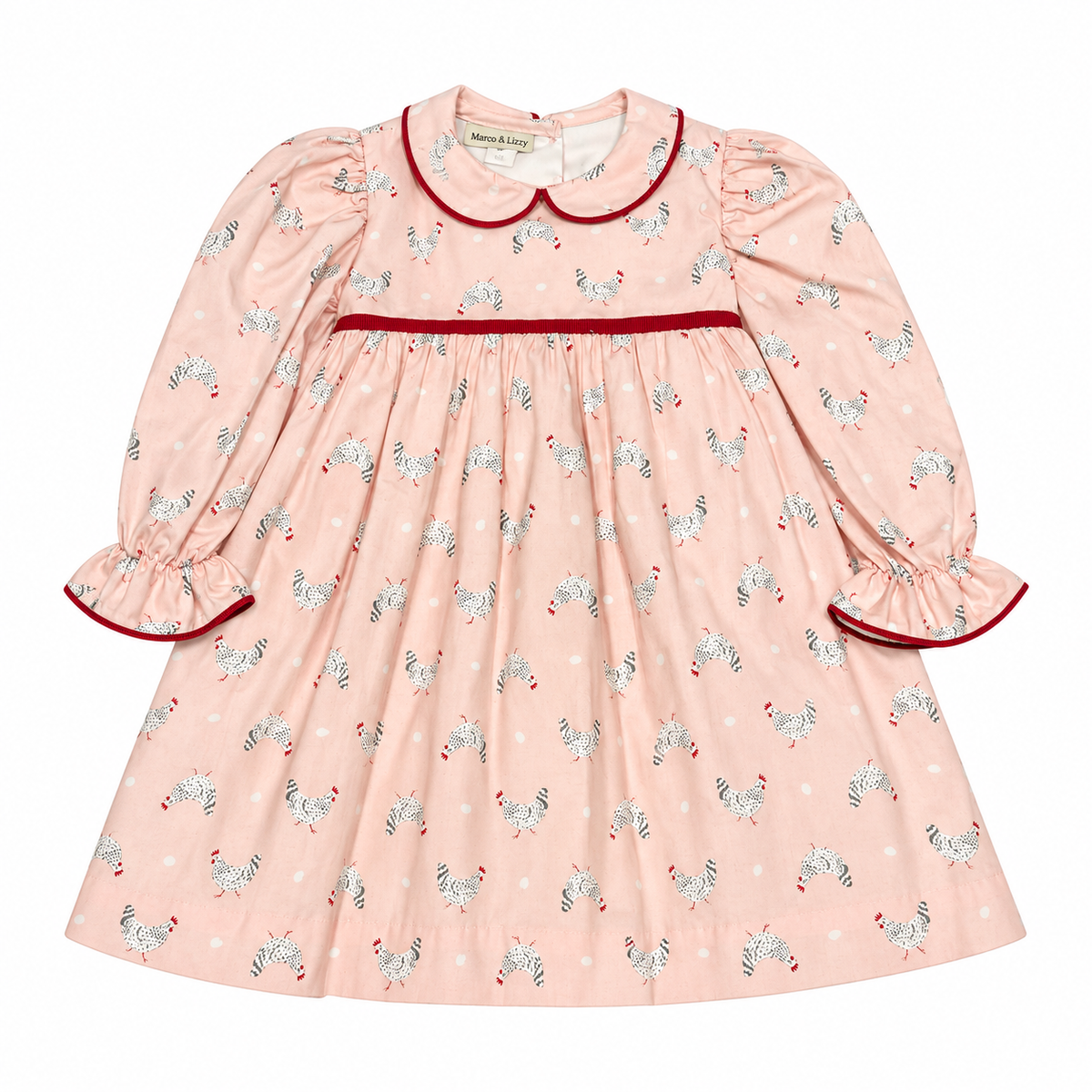 3T Marco & Lizzy Pink Chicken Ls Dress