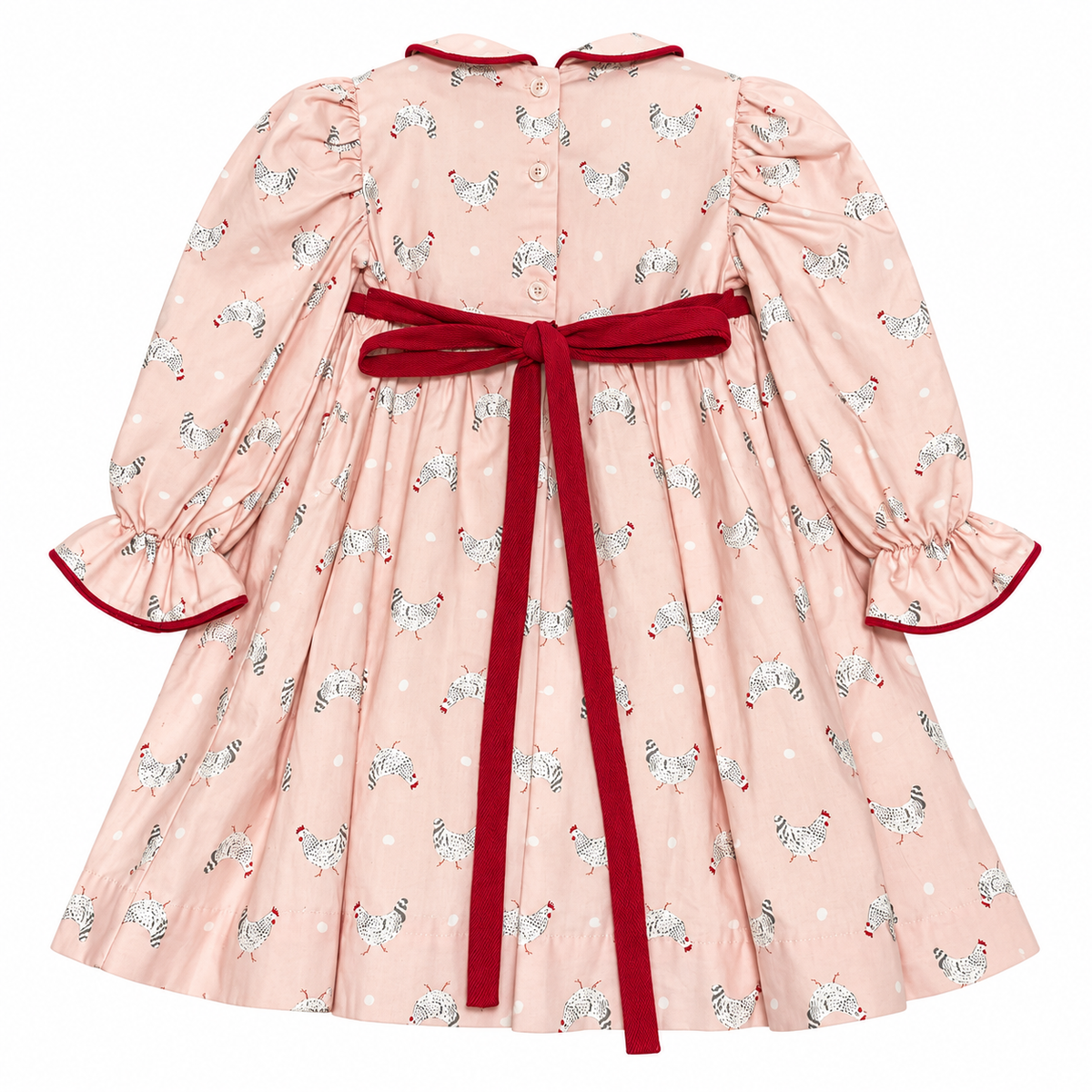 3T Marco & Lizzy Pink Chicken Ls Dress