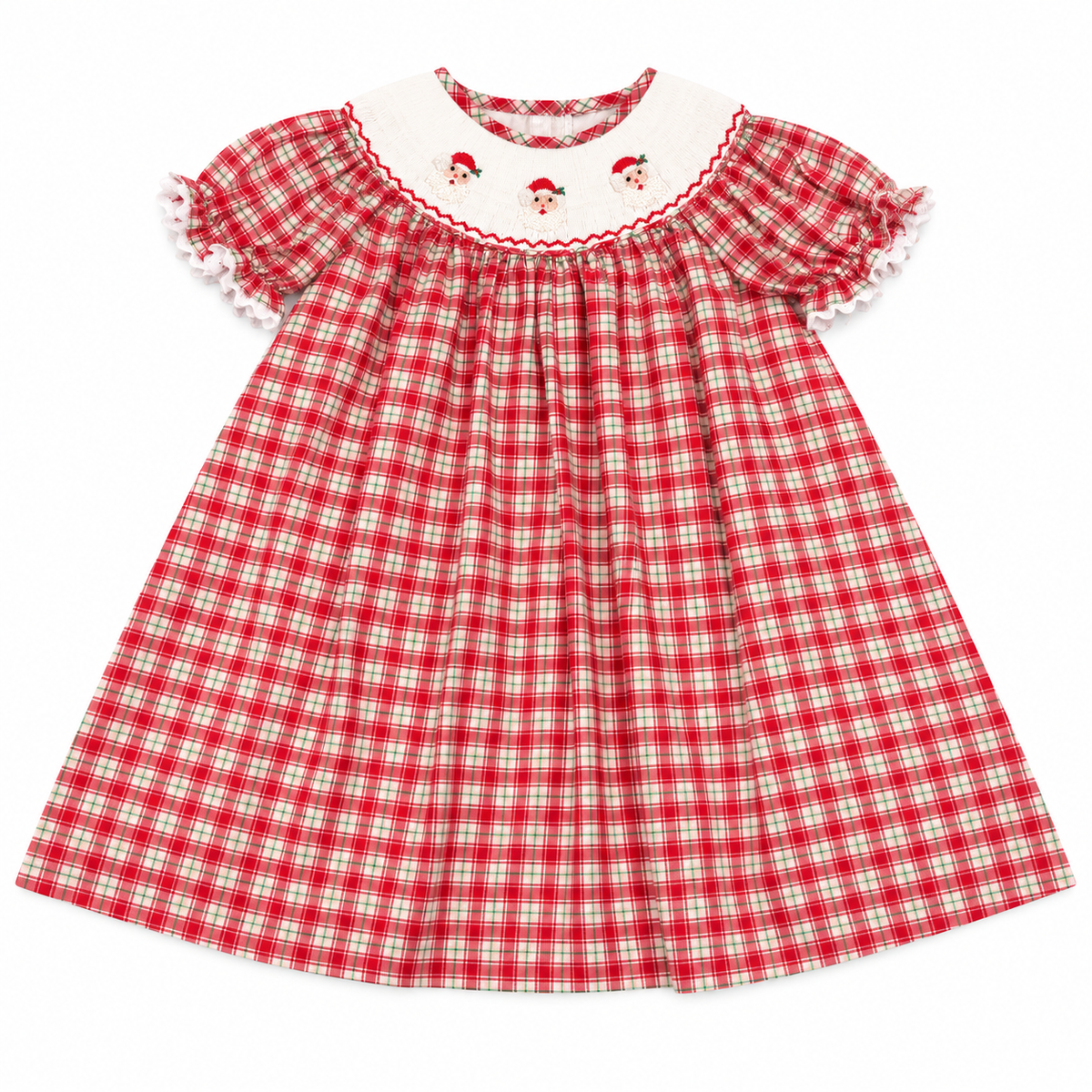 2T Banana Split Santa Smocked Dress