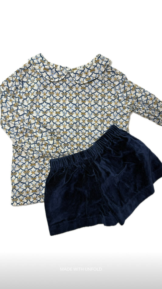 Boy 3T Jetson Cubbington Royal Velvet Short Set