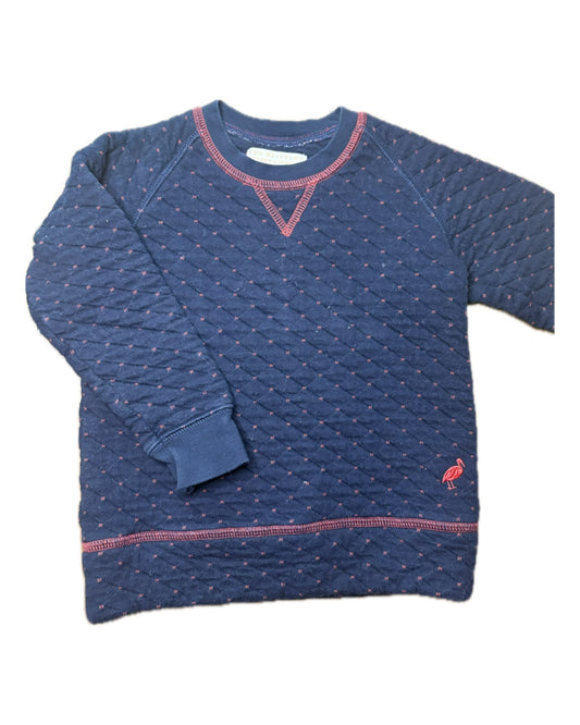 Unisex 3T TBBC Cassidy Comfy Crewneck Quilted Pullover in Nantucket Navy and Richmond Red