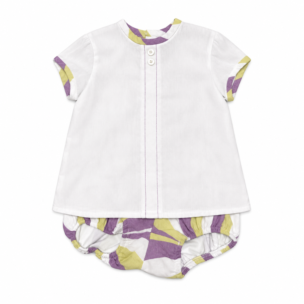24M Cocote Purple & Gold Striped 2 Piece Set