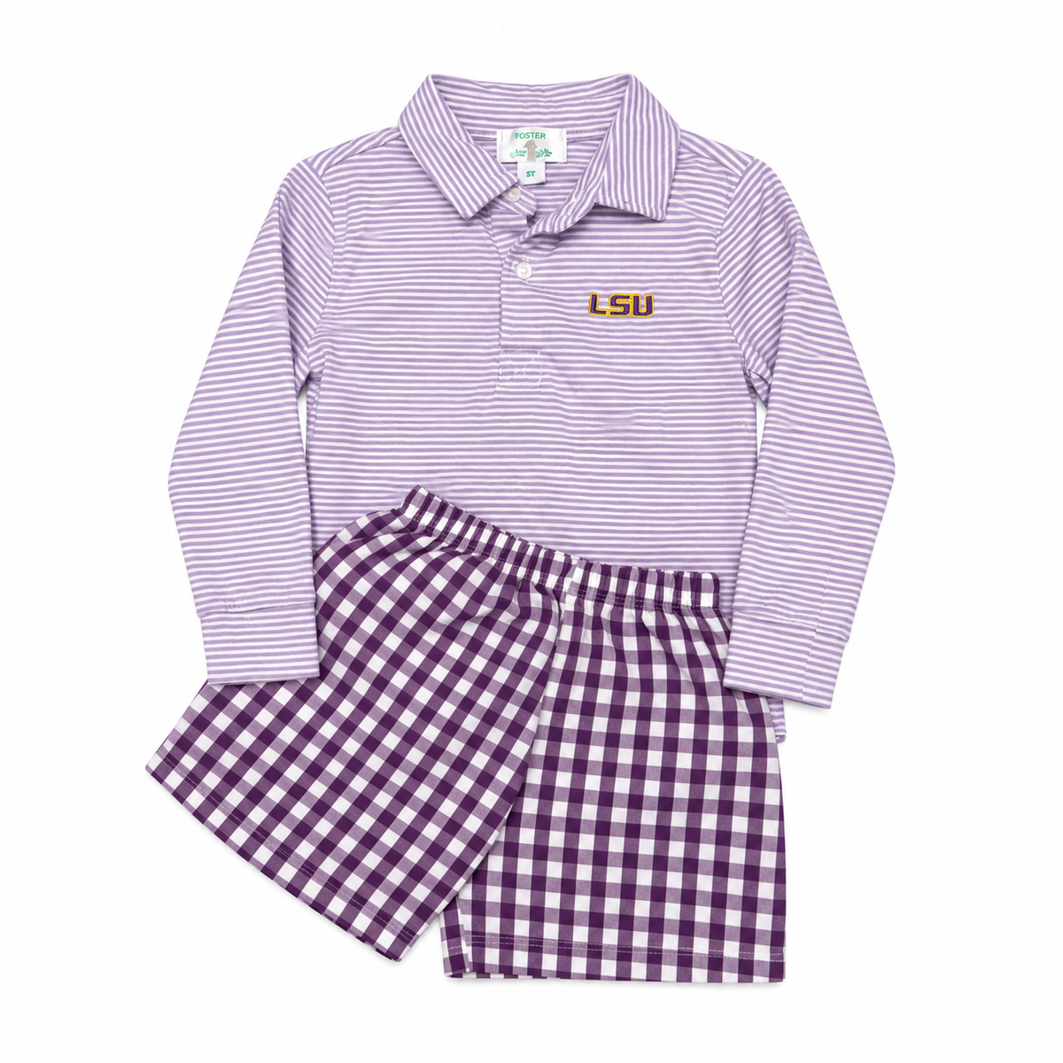 3T Foster x Cecil & Lou LS Polo LSU Short Set