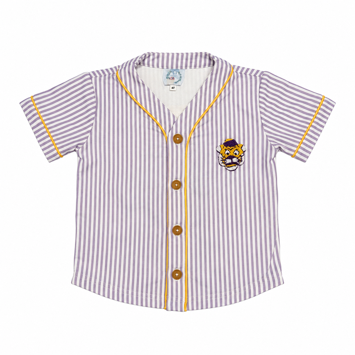 4T B + B Embroidery LSU Tigers Baseball Shirt
