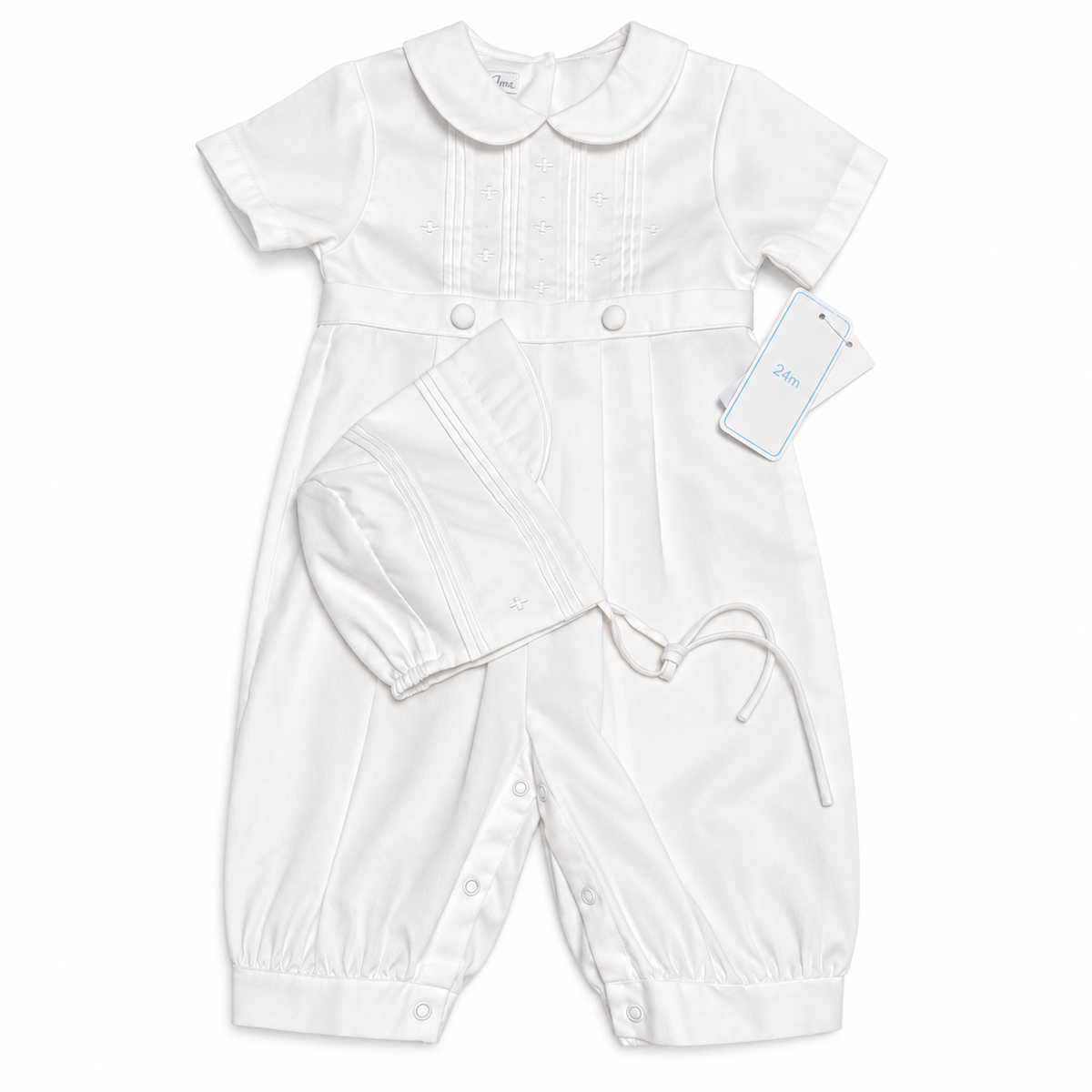 24M Petit Ami Dedication Romper + Bonnet