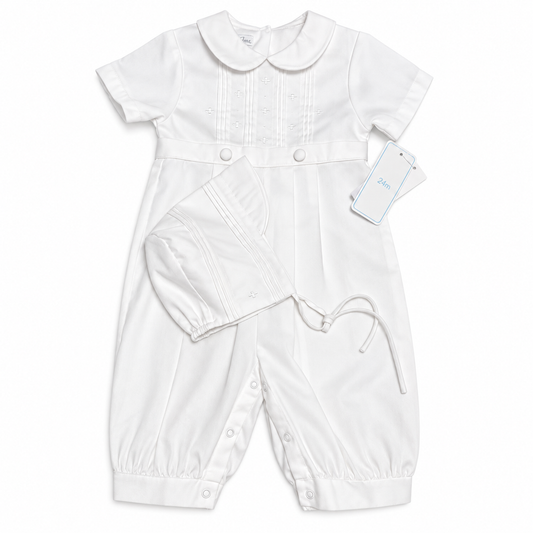 24M Petit Ami Dedication Romper + Bonnet