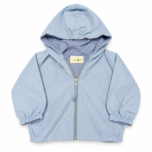 12/18M Zuccini Kids Blue Cord Zip Up Hoodie Jacket