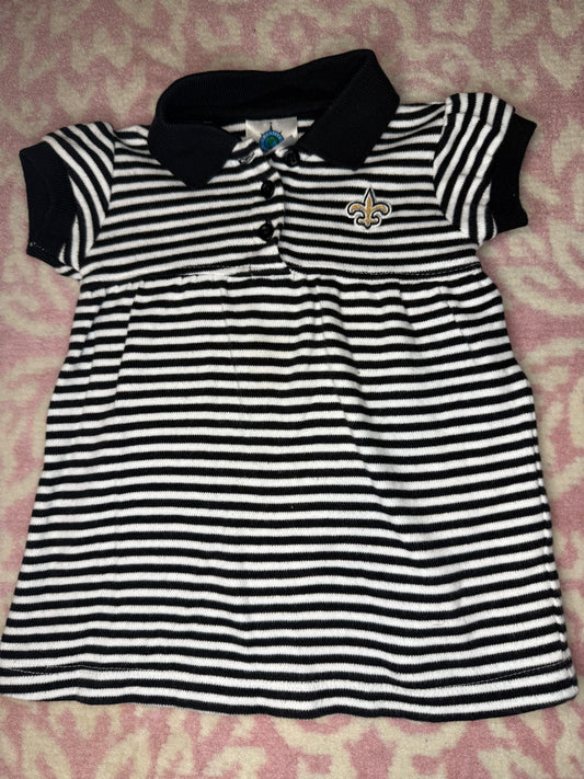 12M Creative Knitwear Saints Football Polo Dress
