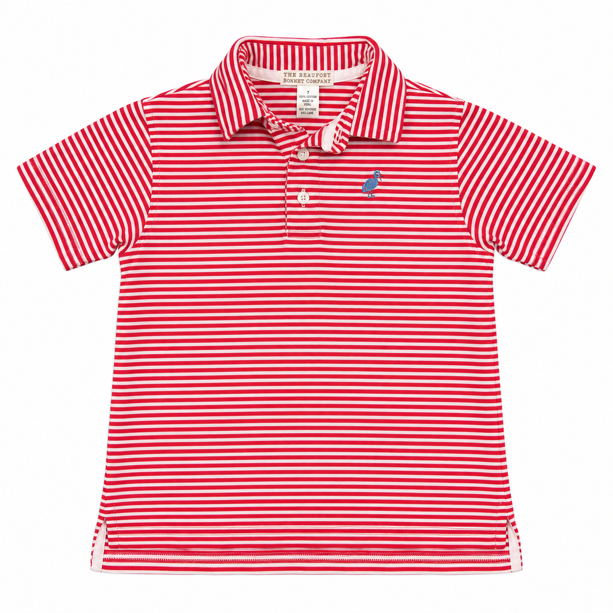 6 TBBC Prim & Proper Richmond Red Stripe with Barbados Blue Stork