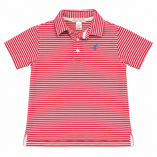 6 TBBC Prim & Proper Richmond Red Stripe with Barbados Blue Stork