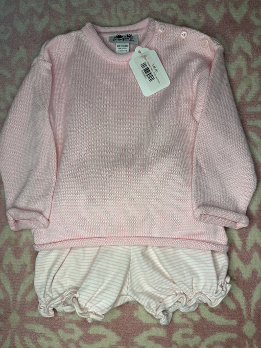 12M Fingerprints New York Hem Pink Pullover Bloomer Set