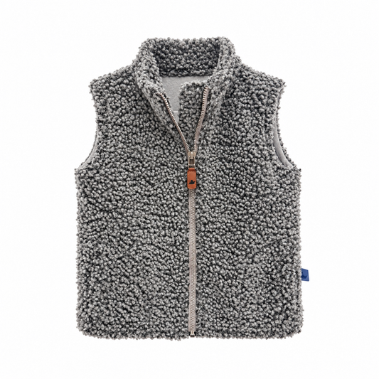 4T Southbound Grey Sherpa Zip Up Vest