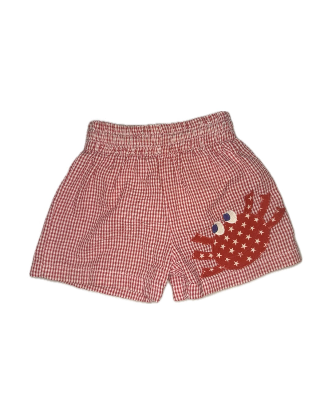 12M Funtasia Too Crab Seersucker Swim Trunks