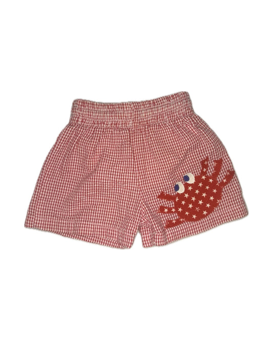 12M Funtasia Too Crab Seersucker Swim Trunks