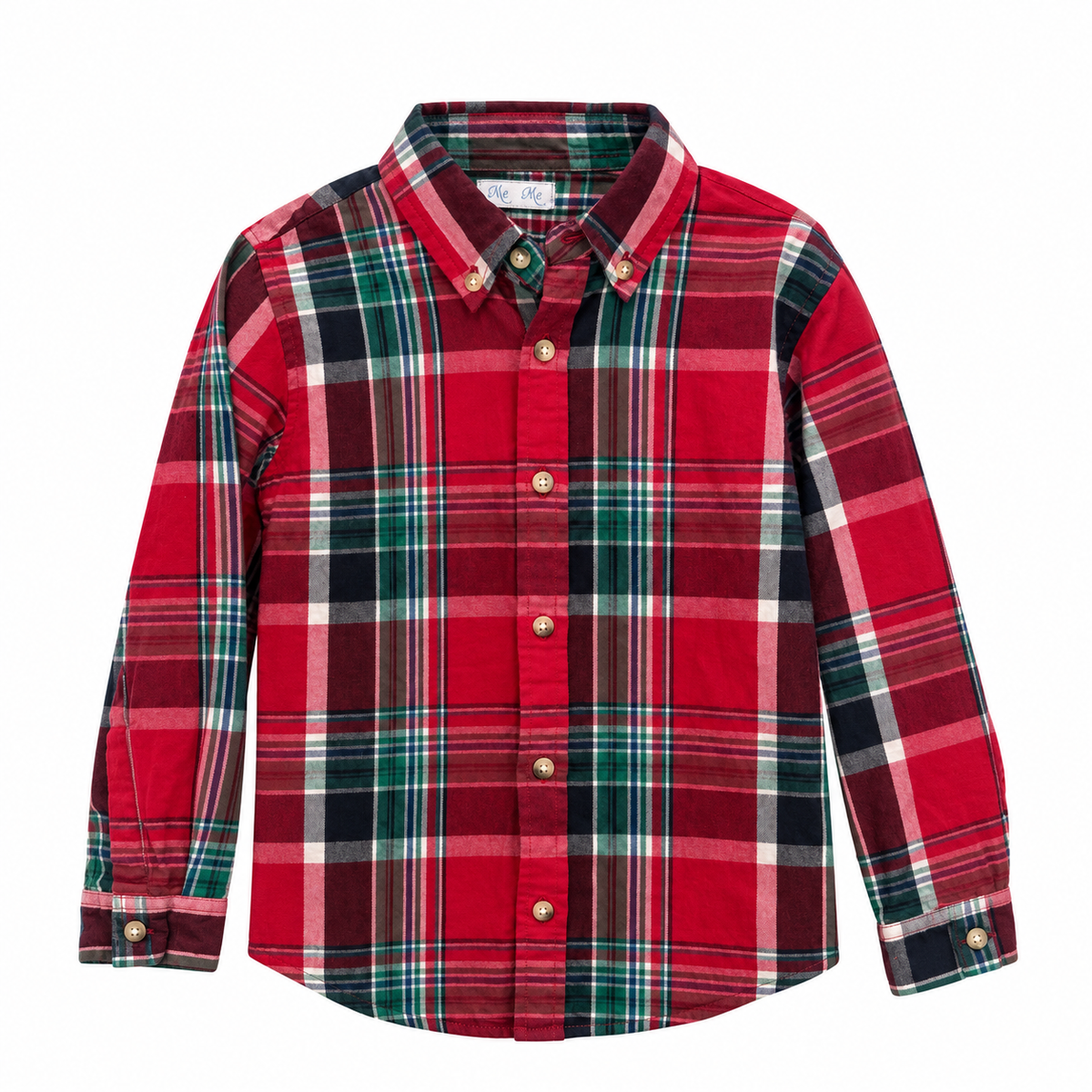 5 Me Me Christmas Tartan Button Down