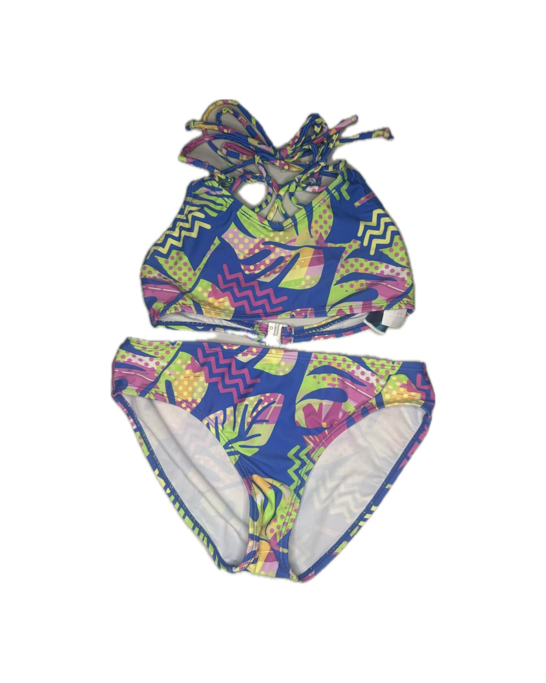 8Y Blueberry Bay Neon Two Piece
