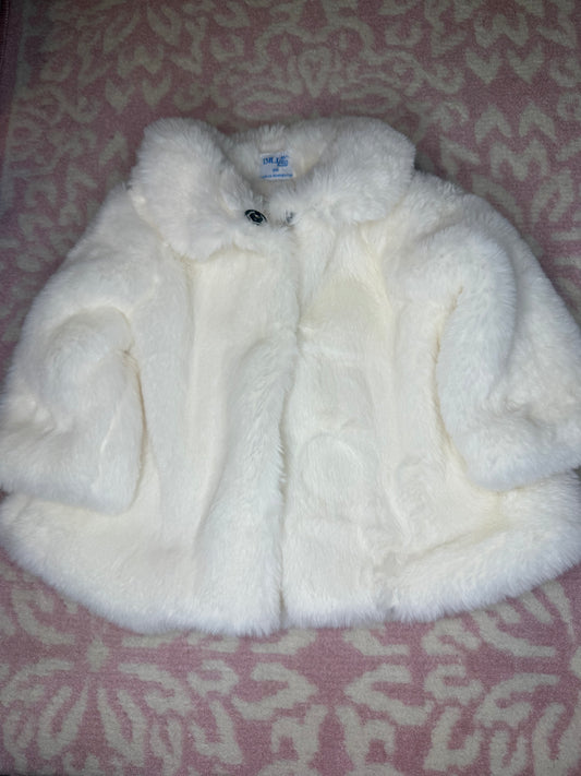 9M Luli & Me Faux Fur Cream Jacket