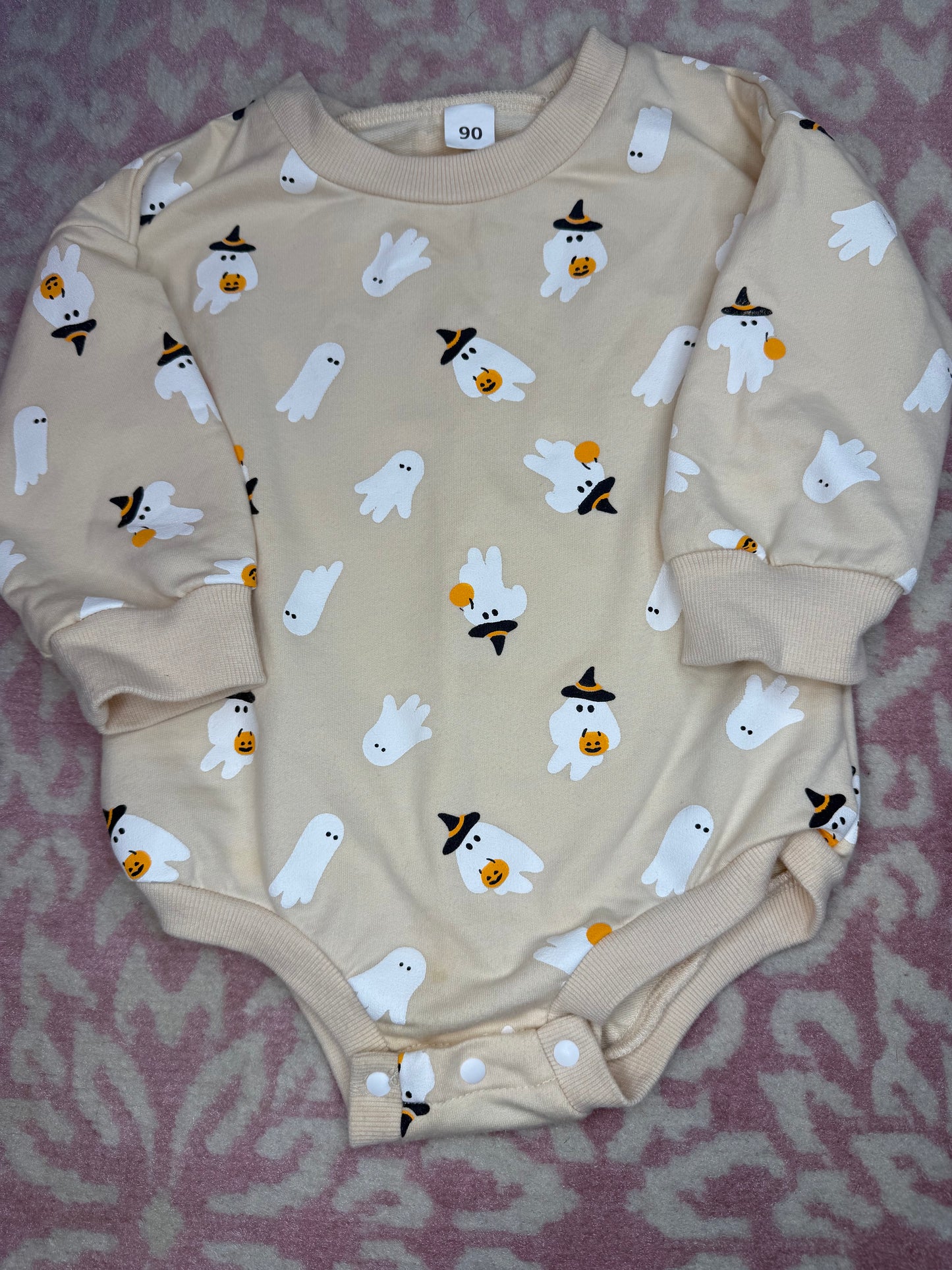 12/18M Ghost Halloween Pumpkin LS Bubble