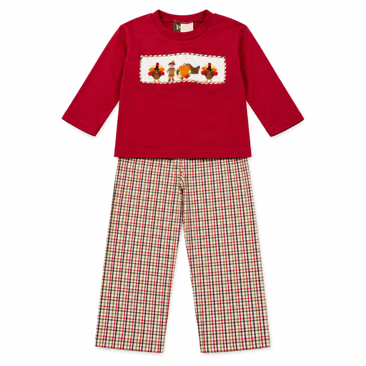 24M Banana Split Thanksgiving Smocked Pant Set