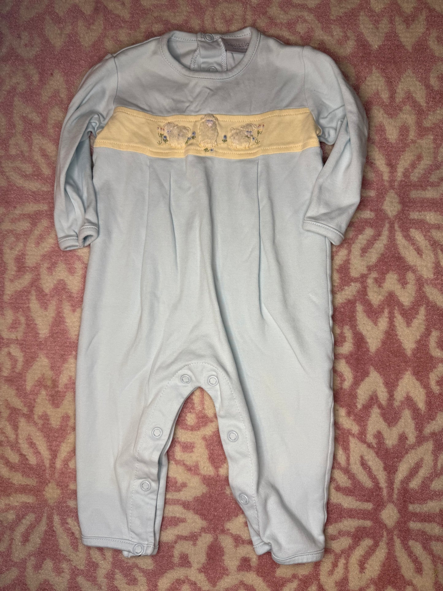 3/6M Squiggles Sheep Baby Romper