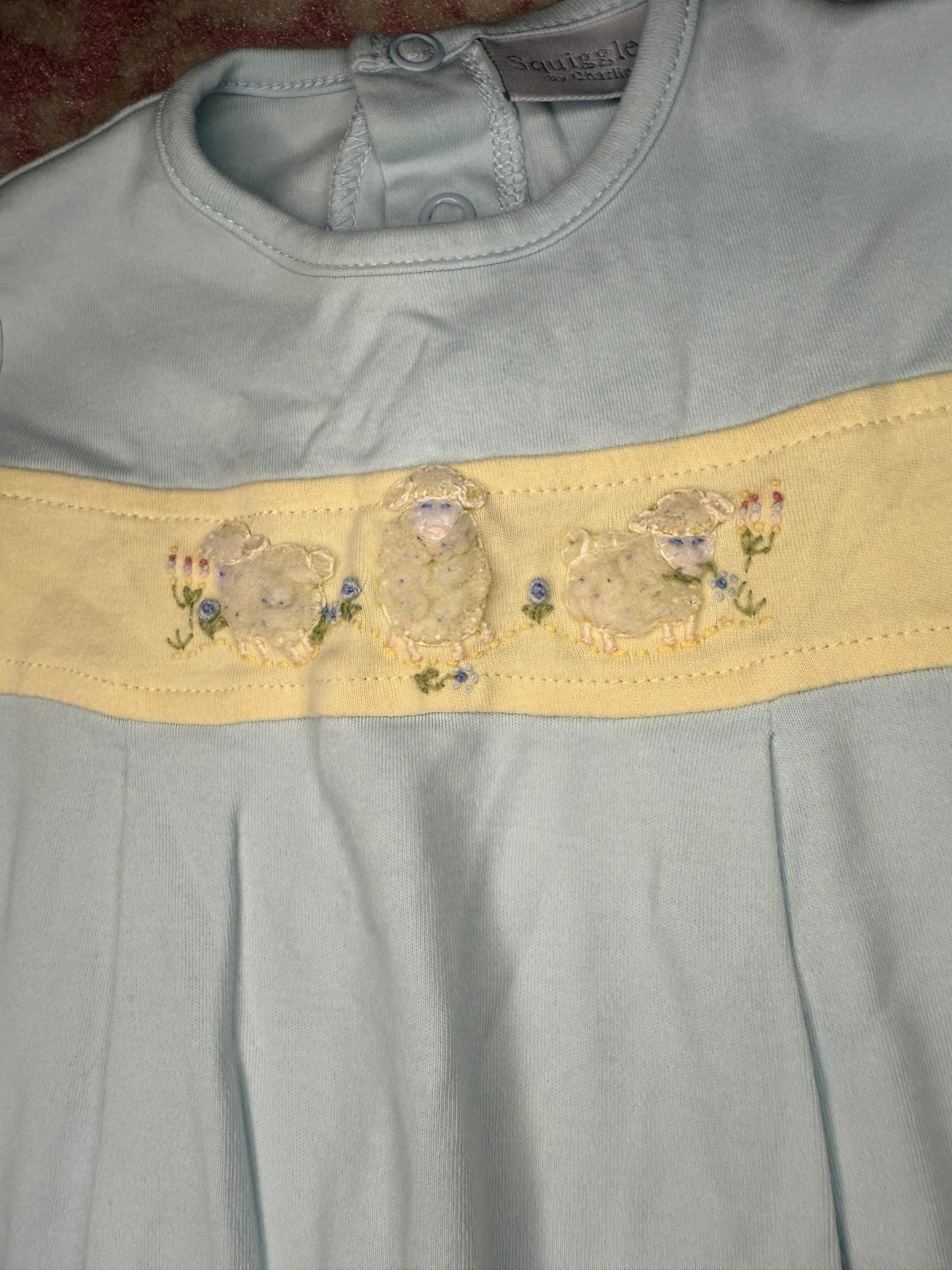 3/6M Squiggles Sheep Baby Romper