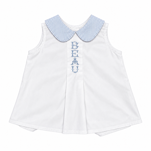 3 Hannah Kate “ Beau” Seersucker Collar Top