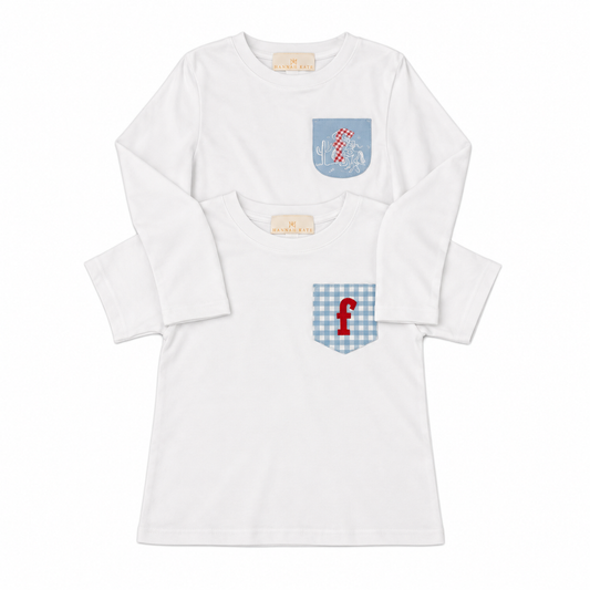 5/6 Hannah Kate “F” Pocket LS + SS Tee Bundle