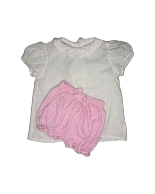 2T Alice Kathleen + Little English Swiss Dot Ruffle Bloomer Set