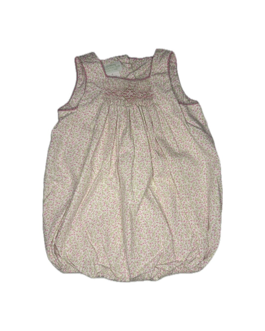 6M Vive La Fete Pink Floral Smocked Ric Rac Bubble