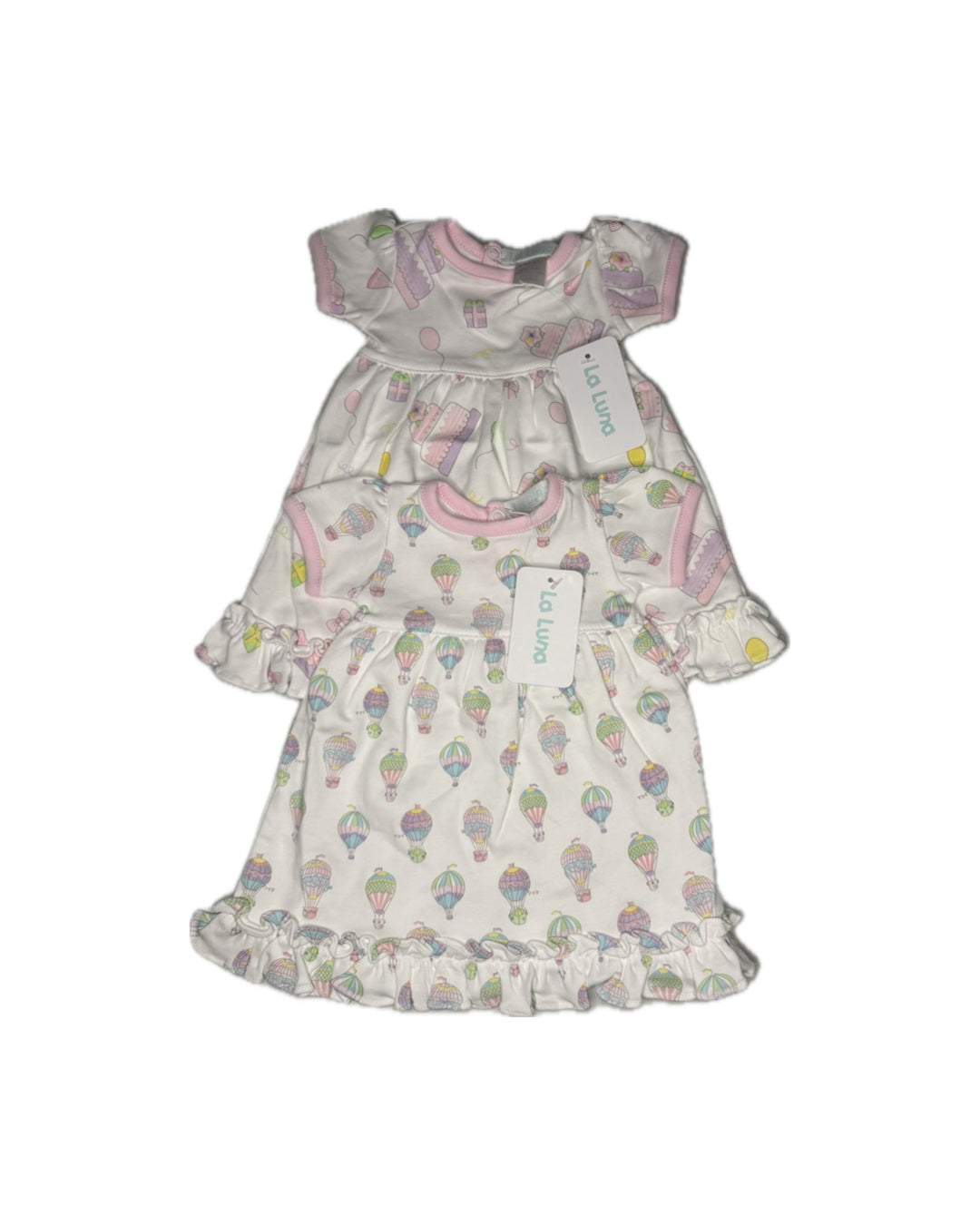 One Size (0/3M) La Luna bday + Hot Air Balloon Knit Dress Bundle