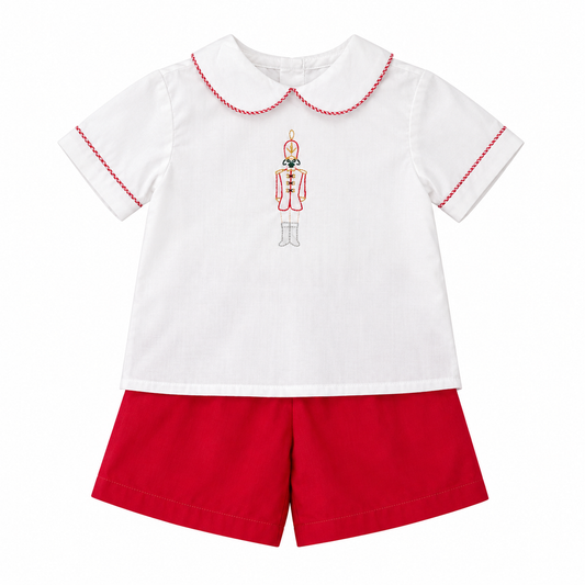 3/4T Krewe Nutcracker Top + Red Pigollina Shorts
