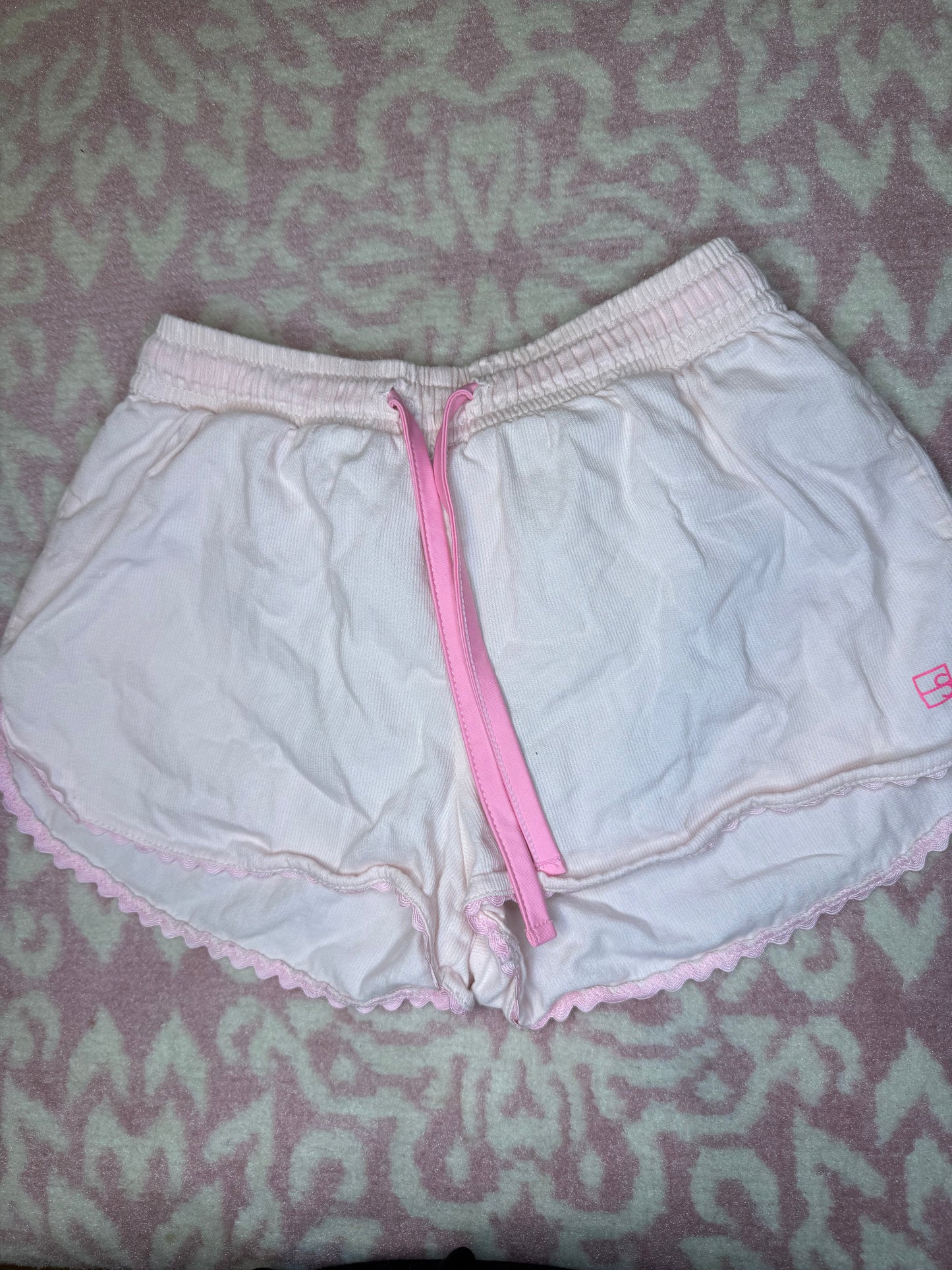 Sz 5/6 Set by Lullaby Set Pink Ric Rac Drawstring Shorts