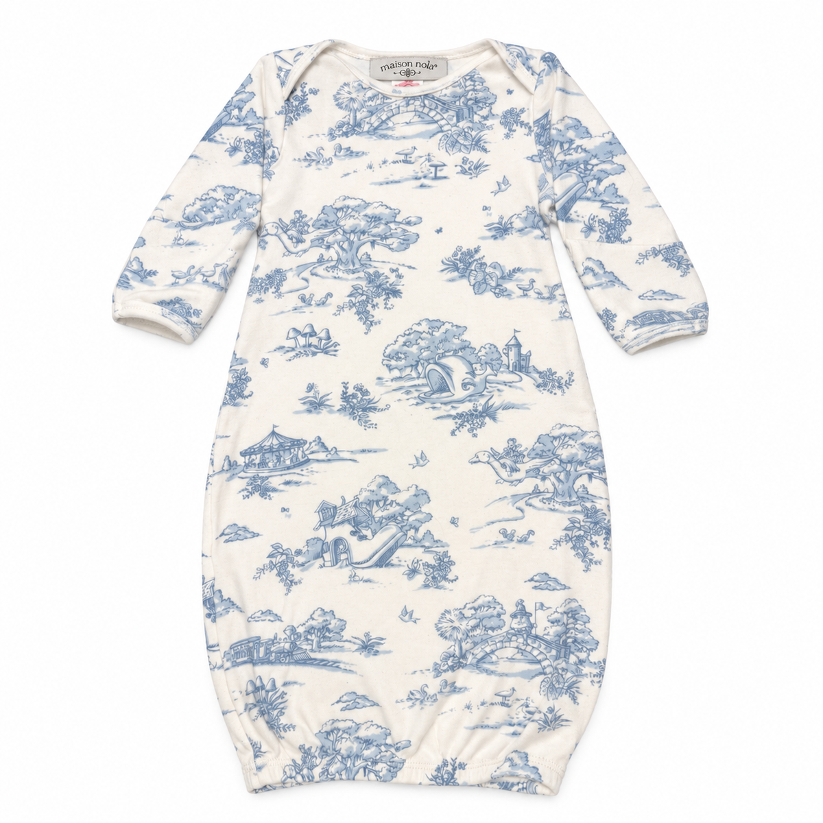 0/3M Maison Nola Blue City Park Toile Gown