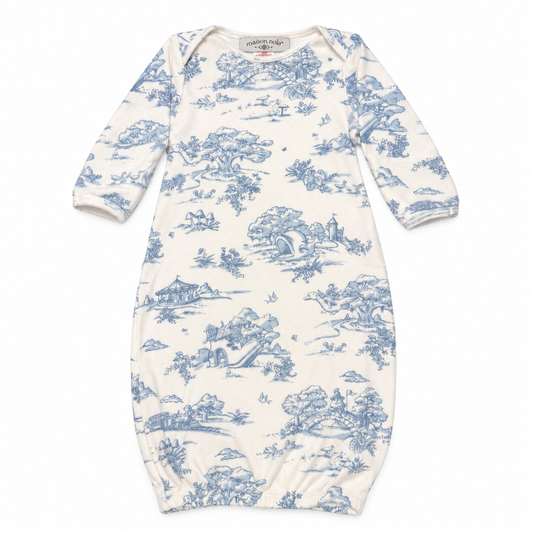 0/3M Maison Nola Blue City Park Toile Gown