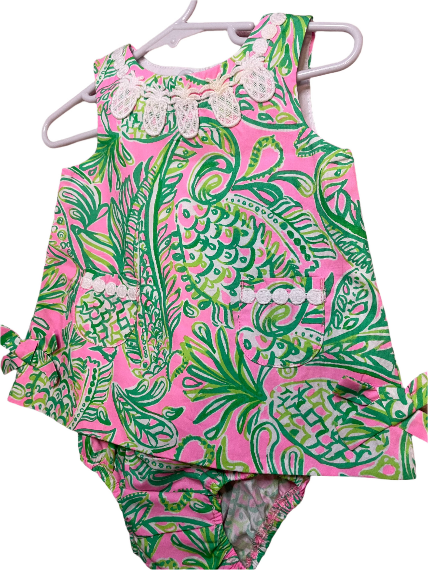 Sz 3/6M Lilly Pulitzer Pineapple Bloomer Set