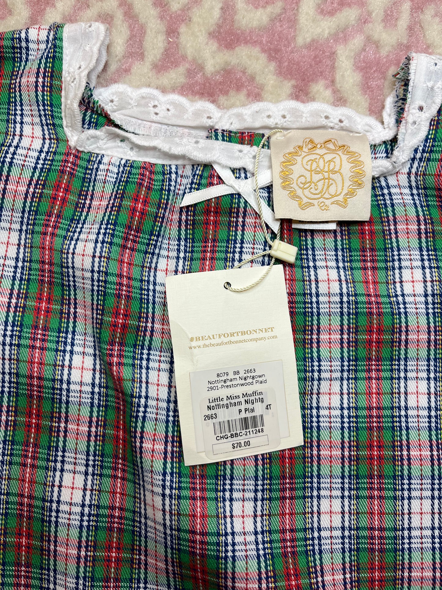 4T TBBC Holiday Plaid Nottingham Nightgown