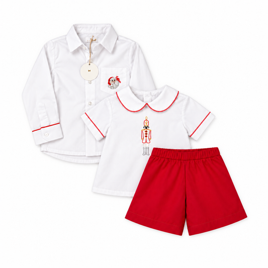 3/4T Krewe Nutcracker Short Set + LS Sal & Pimenta Santa Top