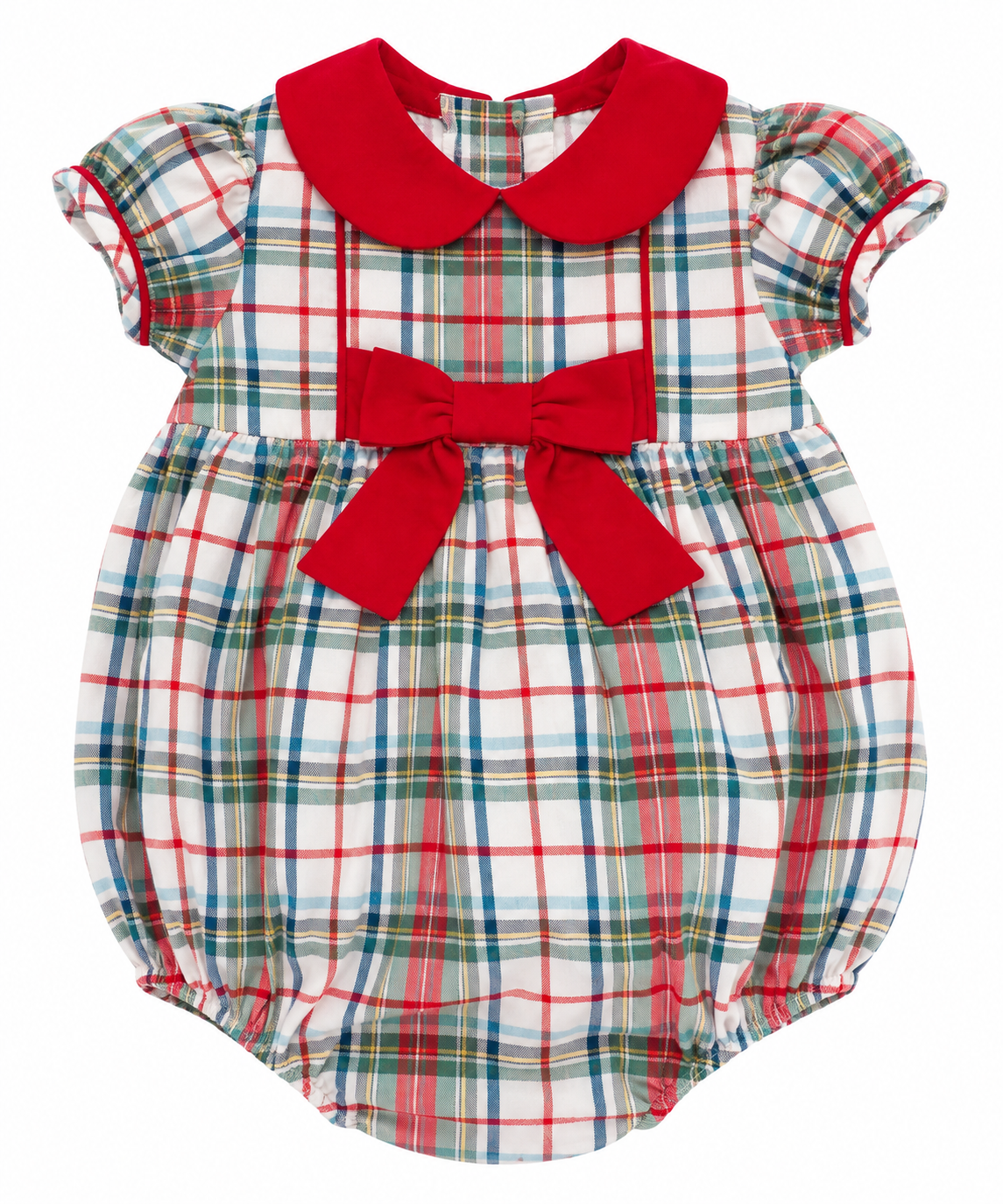 24M Little English Tartan Bow Bubble