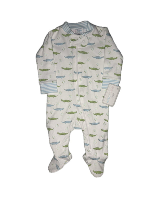 Pre Baby Loren Gator Zip Up Pajamas