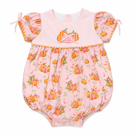6/9M Dondolo Pink Pumpkin Bow Bubble