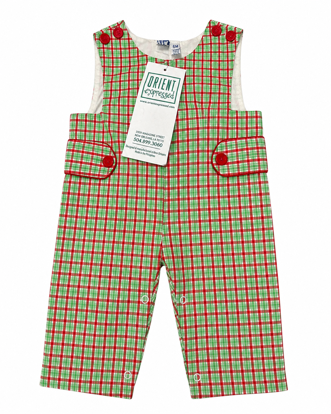 6M Orient Expressed Red & Green Christmas Plaid Longall