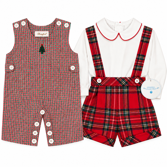 3M Edgehill Collection Tartan Suspender Set + Strausburg Christmas Tree Jon Jon